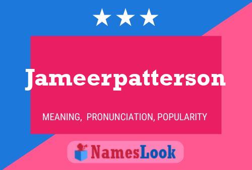 ملصق اسم Jameerpatterson