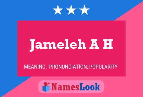 ملصق اسم Jameleh A H