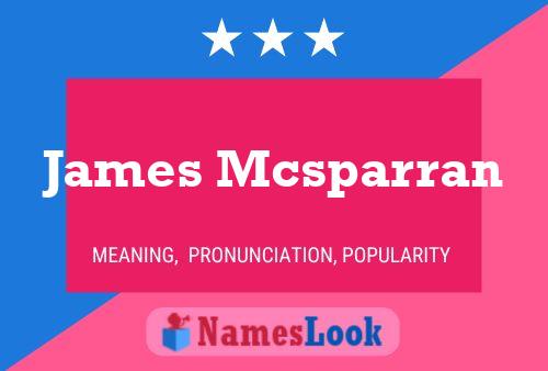 ملصق اسم James Mcsparran