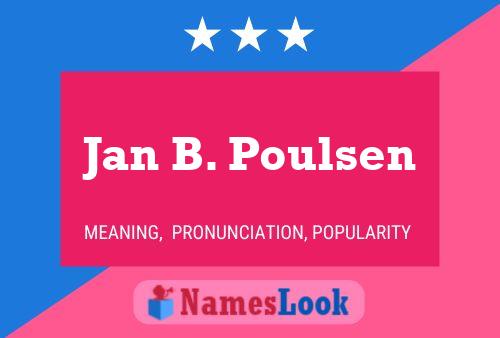 ملصق اسم Jan B. Poulsen