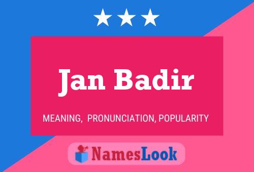 ملصق اسم Jan Badir