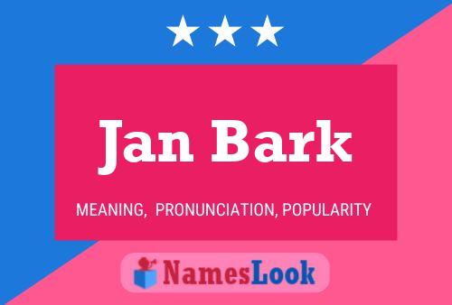 ملصق اسم Jan Bark