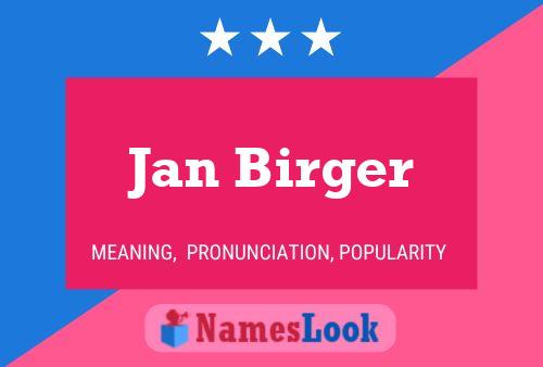 ملصق اسم Jan Birger