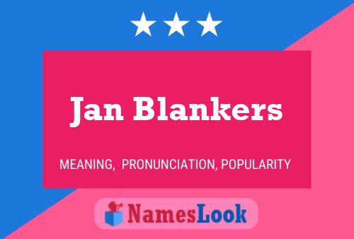 ملصق اسم Jan Blankers