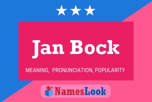 ملصق اسم Jan Bock