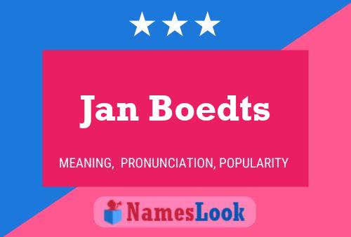 ملصق اسم Jan Boedts