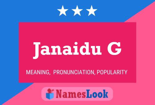 ملصق اسم Janaidu G