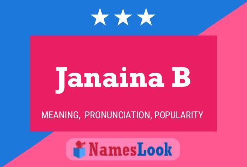 ملصق اسم Janaina B