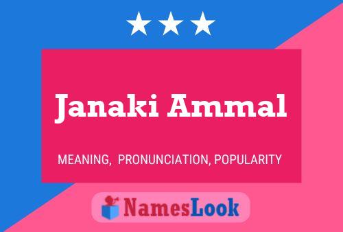 ملصق اسم Janaki Ammal