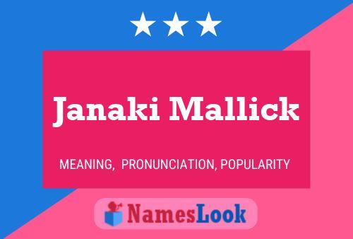 ملصق اسم Janaki Mallick