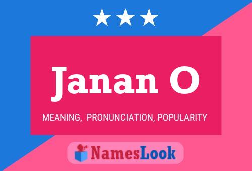 ملصق اسم Janan O