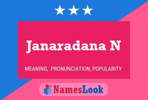 ملصق اسم Janaradana N