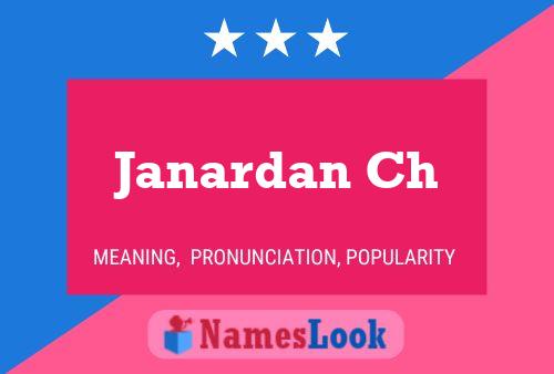 ملصق اسم Janardan Ch