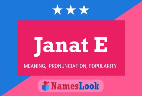 ملصق اسم Janat E