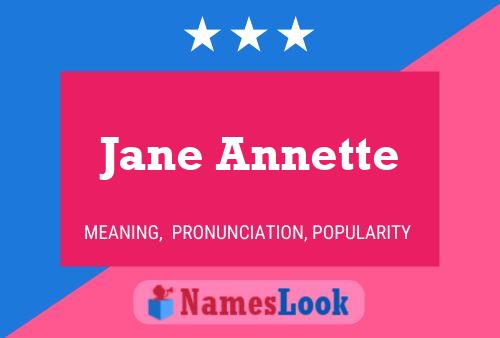 ملصق اسم Jane Annette