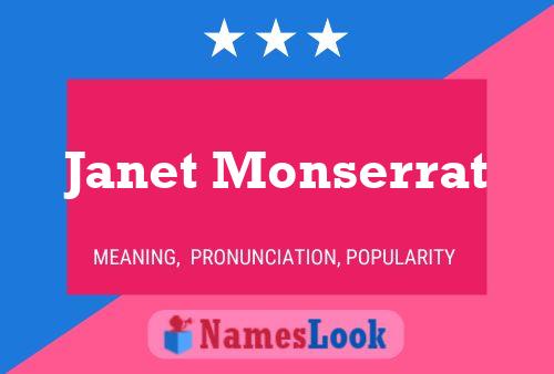 ملصق اسم Janet Monserrat