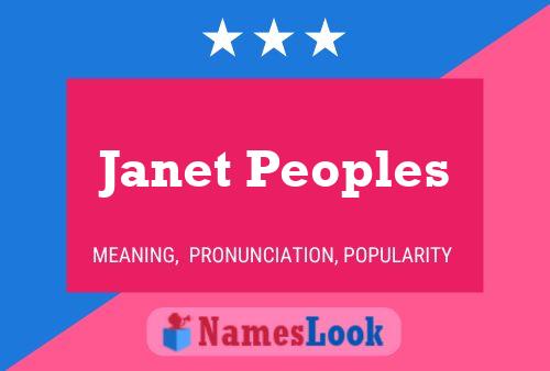 ملصق اسم Janet Peoples