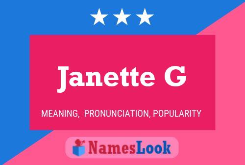 ملصق اسم Janette G