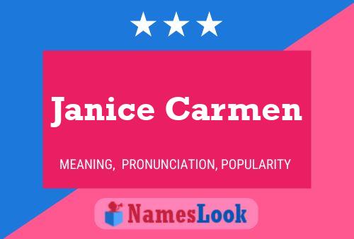 ملصق اسم Janice Carmen