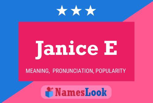 ملصق اسم Janice E