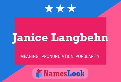 ملصق اسم Janice Langbehn