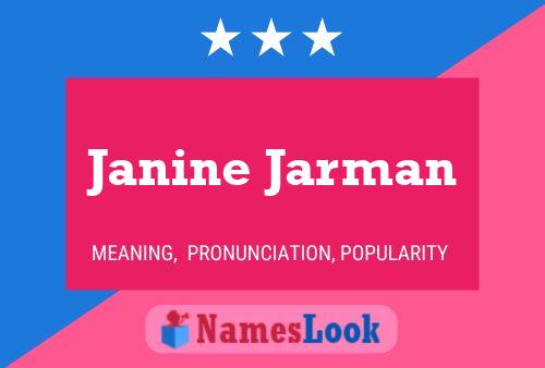 ملصق اسم Janine Jarman