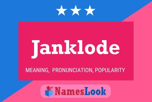 ملصق اسم Janklode