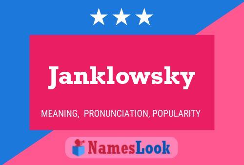 ملصق اسم Janklowsky