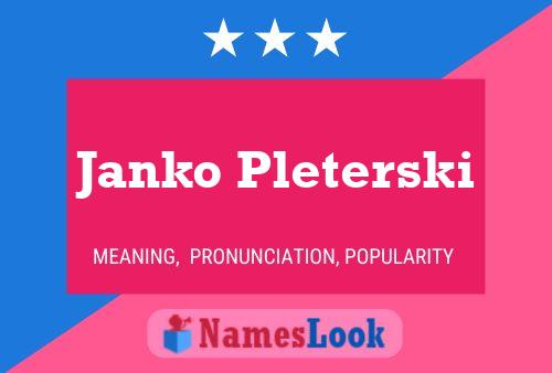 ملصق اسم Janko Pleterski