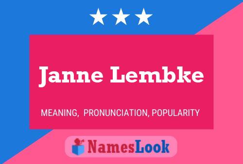 ملصق اسم Janne Lembke