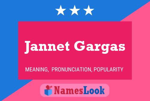 ملصق اسم Jannet Gargas