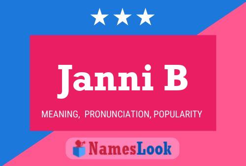 ملصق اسم Janni B