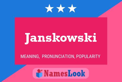 ملصق اسم Janskowski