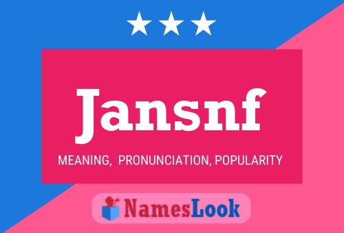 ملصق اسم Jansnf