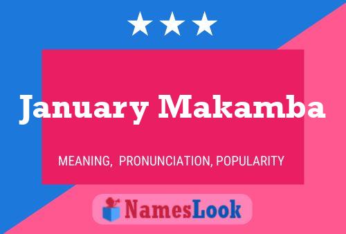 ملصق اسم January Makamba