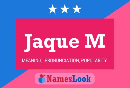 ملصق اسم Jaque M