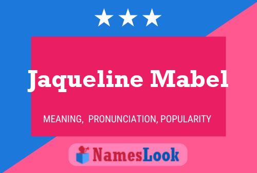 ملصق اسم Jaqueline Mabel