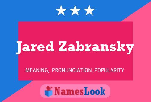 ملصق اسم Jared Zabransky