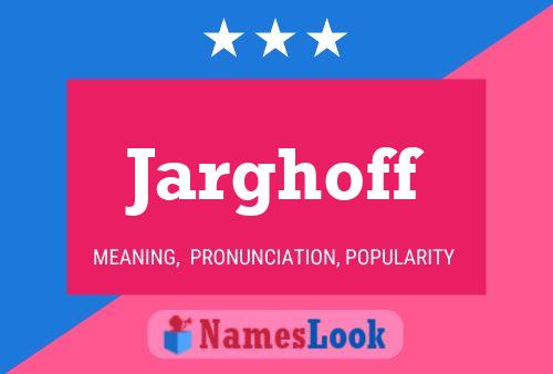 ملصق اسم Jarghoff