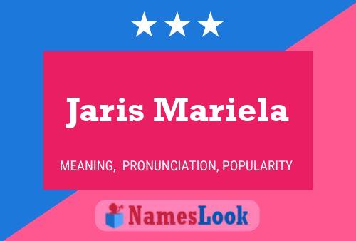 ملصق اسم Jaris Mariela