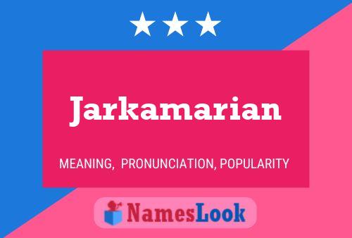 ملصق اسم Jarkamarian