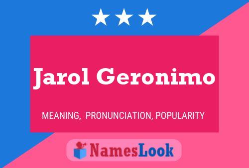 ملصق اسم Jarol Geronimo