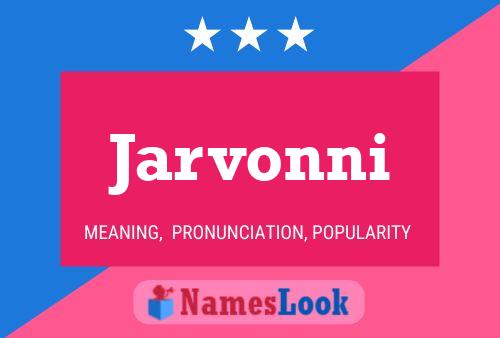 ملصق اسم Jarvonni