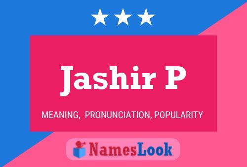 ملصق اسم Jashir P