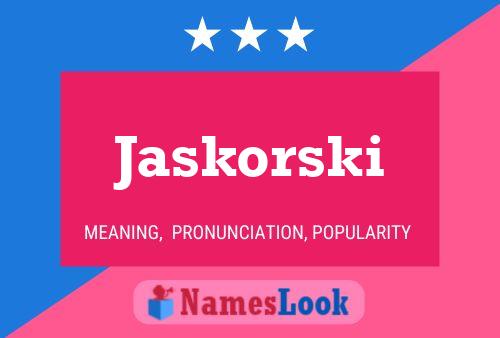 ملصق اسم Jaskorski