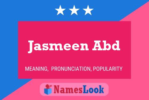 ملصق اسم Jasmeen Abd