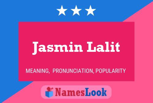 ملصق اسم Jasmin Lalit