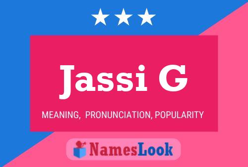 ملصق اسم Jassi G