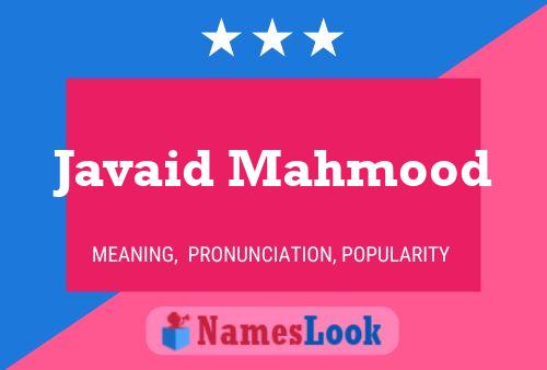 ملصق اسم Javaid Mahmood