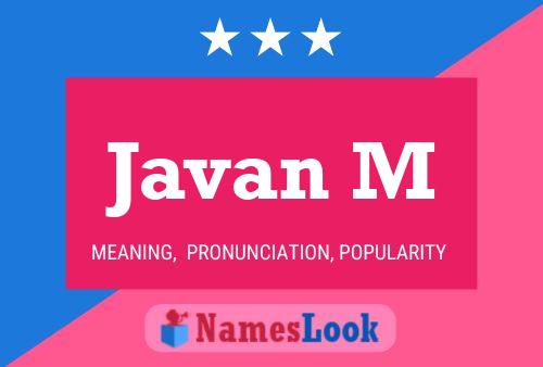 ملصق اسم Javan M